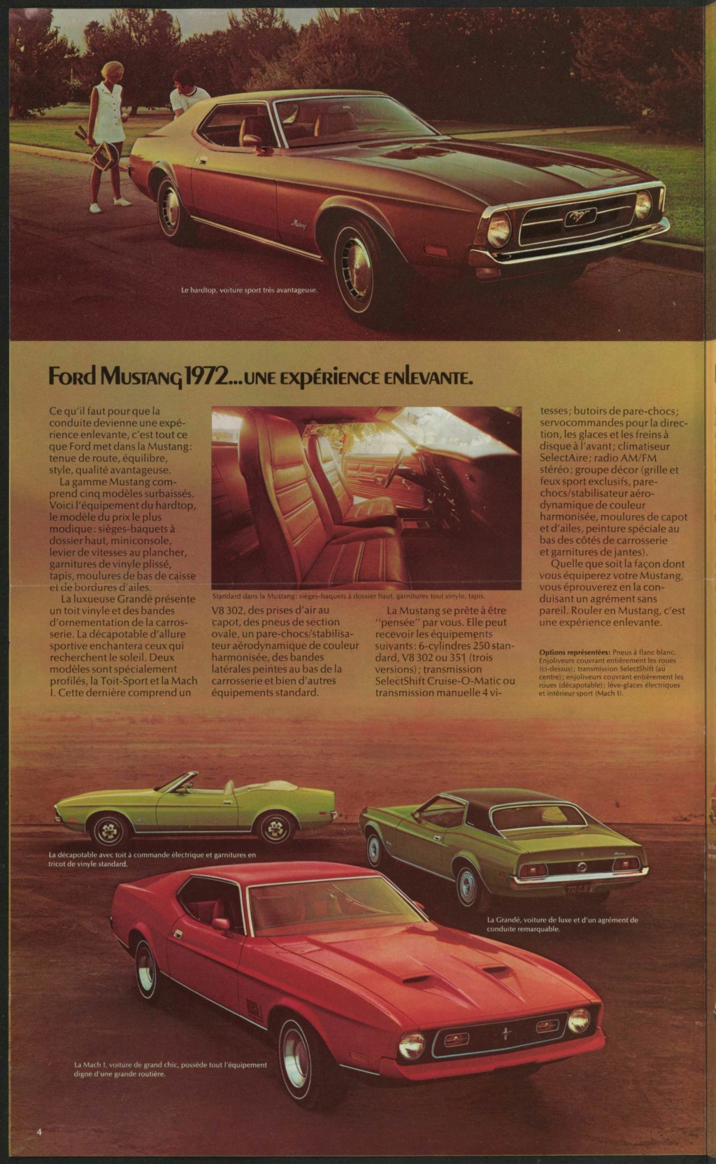 Brochure de vente des Ford 1972 en français  Broch155