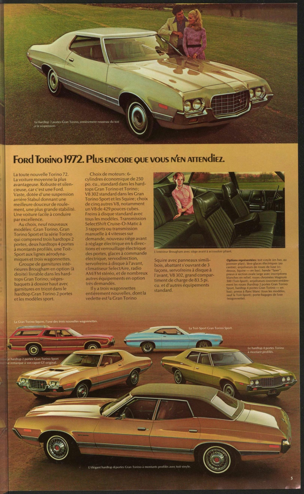 Brochure de vente des Ford 1972 en français  Broch156