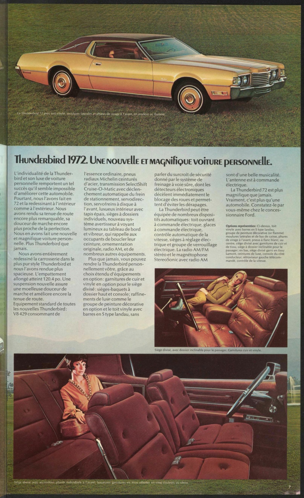 Brochure de vente des Ford 1972 en français  Broch157