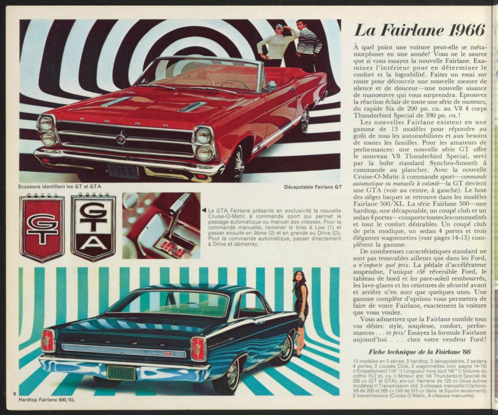 Brochure de vente des Ford de 1966 (En français) Broch162