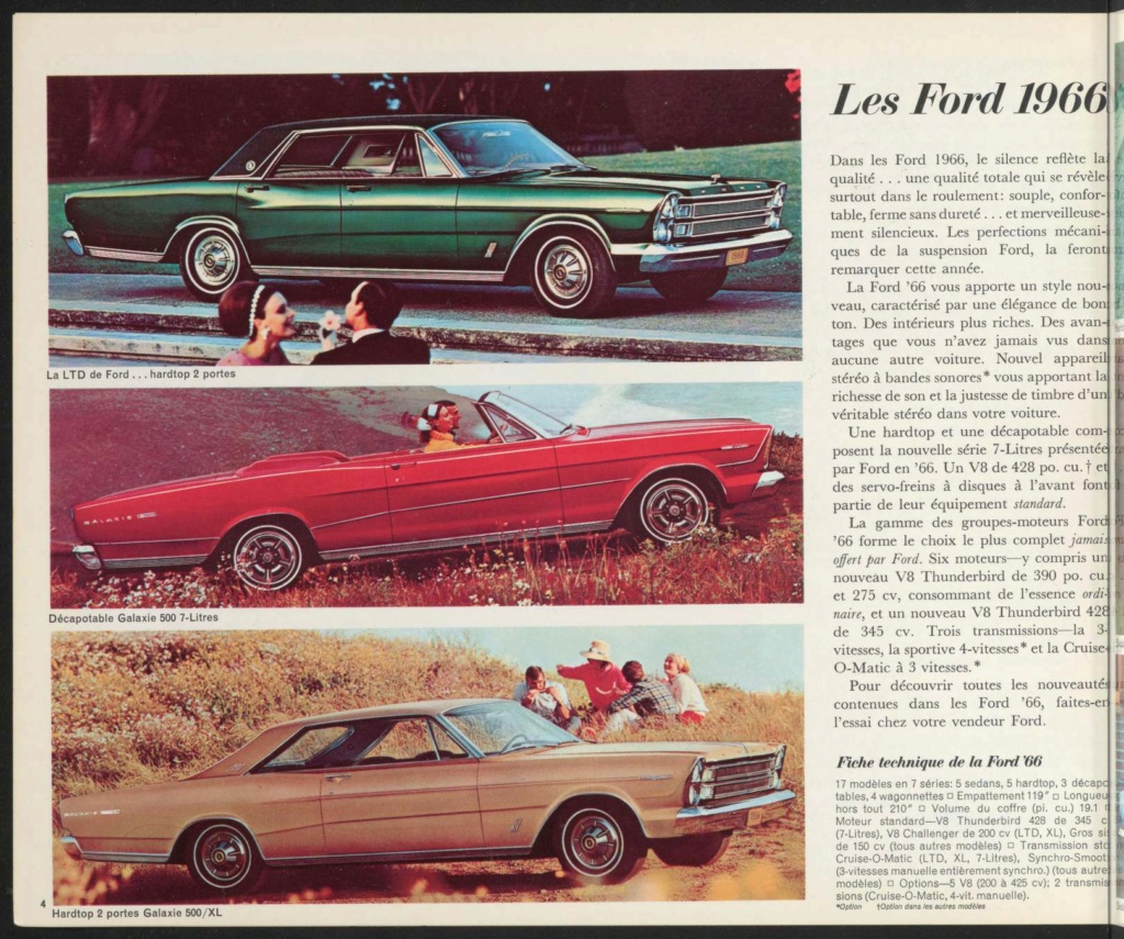 Brochure de vente des Ford de 1966 (En français) Broch164