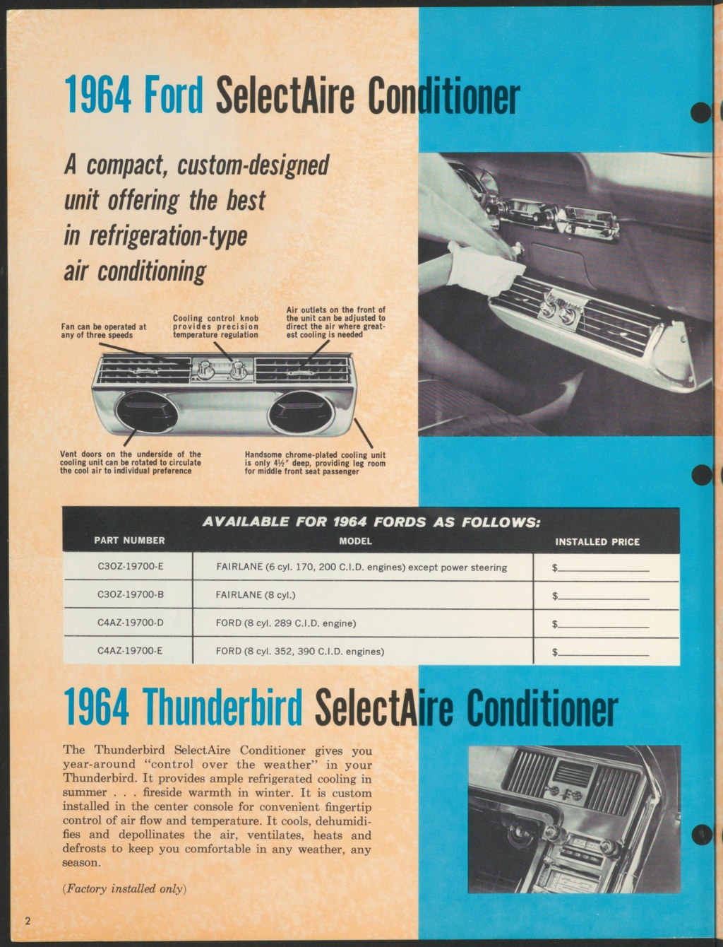 1964 Brochure air climatisée Ford, en anglais Brochu40