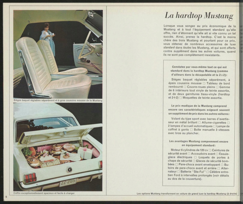 Brochure de vente Mustang 1965 en français (Canada) Brochu51