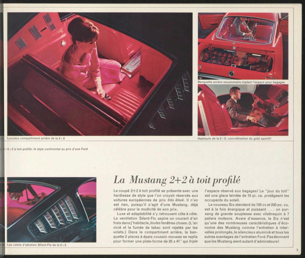Brochure de vente Mustang 1965 en français (Canada) Brochu52