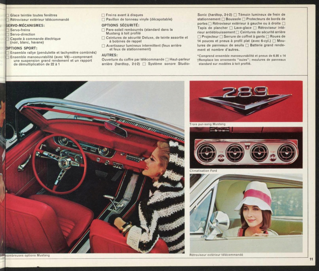 Brochure de vente Mustang 1965 en français (Canada) Brochu58