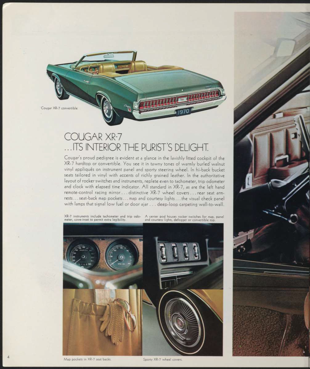 Brochure en anglais pour la Cougar 1970 Brochu95