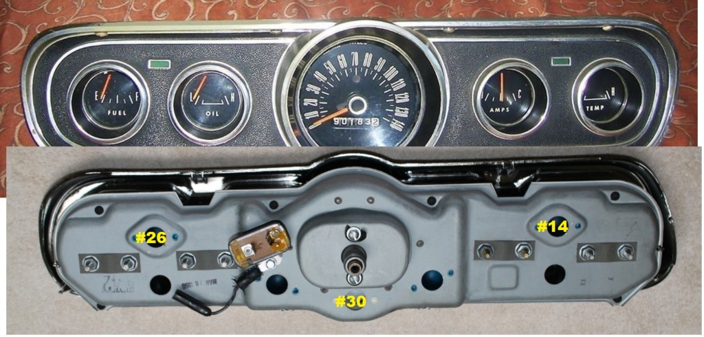 Mustang 1966: Sa se branche ou ? réponse à cette question ! Diagramme électrique  Cluste14