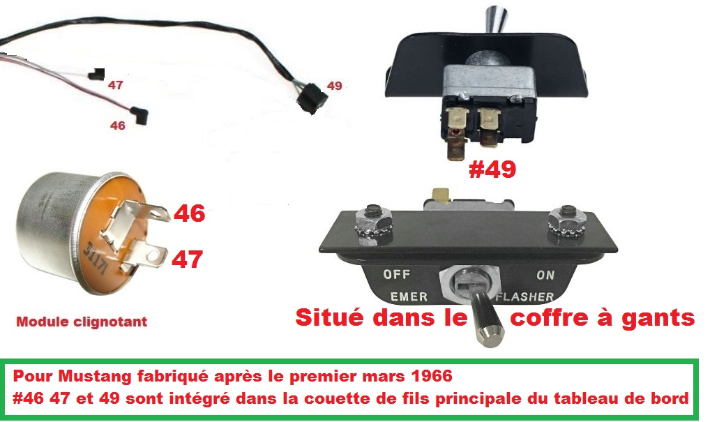 Mustang 1966: Sa se branche ou ? réponse à cette question ! Diagramme électrique  Emerge10