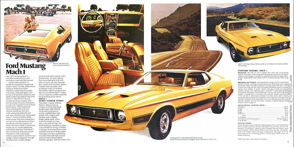 Brochure de vente: Mustang 1973 (version reproduction) Ford_m14