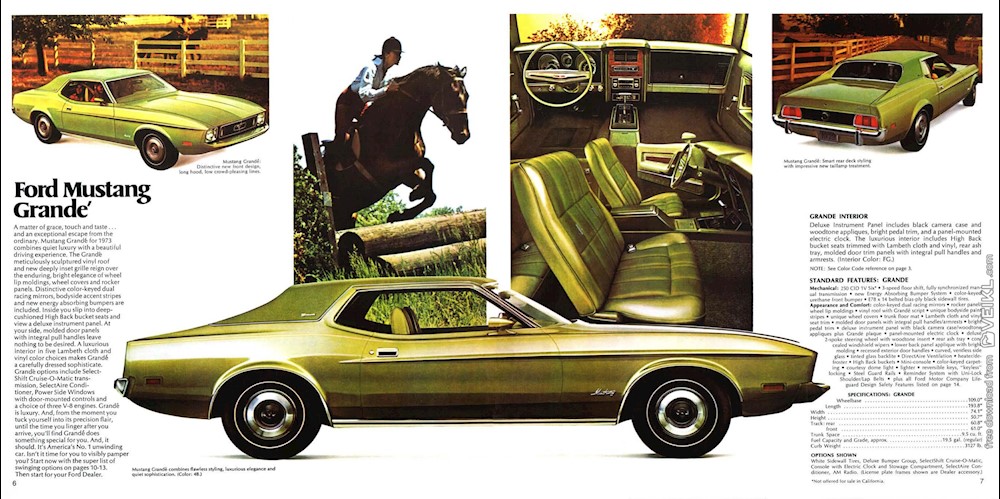 Brochure de vente: Mustang 1973 (version reproduction) Ford_m16