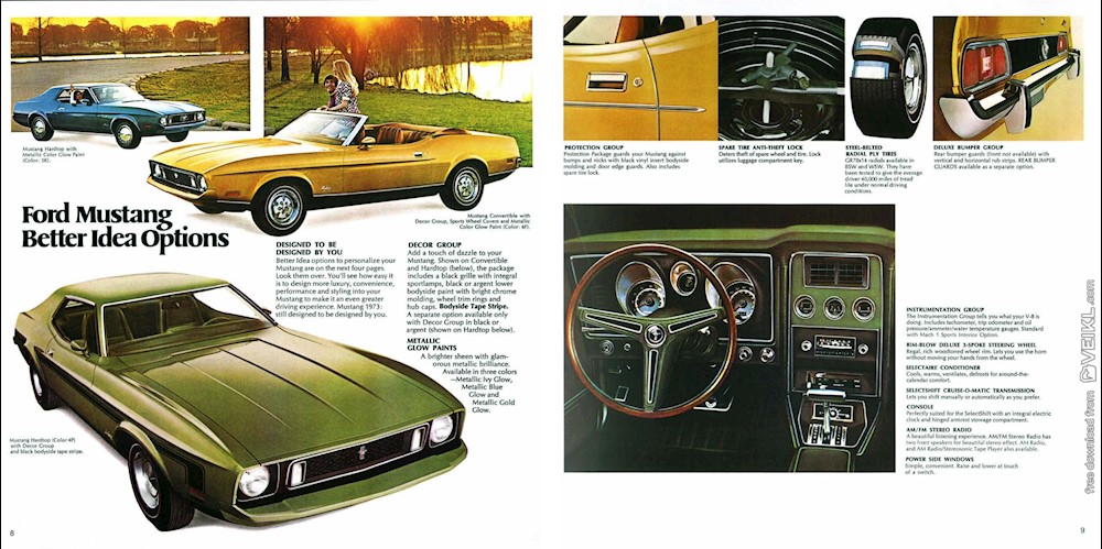 Brochure de vente: Mustang 1973 (version reproduction) Ford_m17