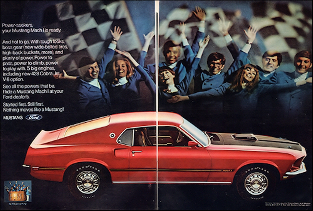 Publicité pour la Mustang 1969 en anglais Ford_u33