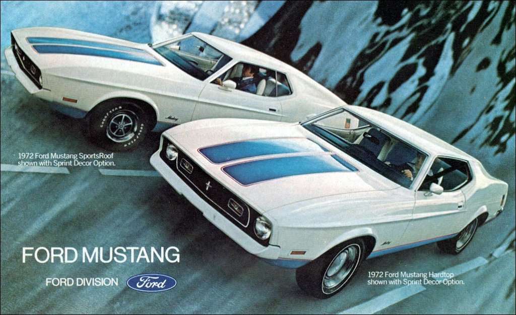 Publicité en anglais pour la Mustang 1972 Ford_u47