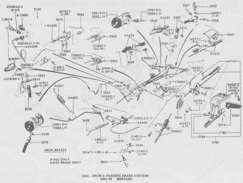 Détails: Système de freinage, Mustang 1965 1966 Frein10