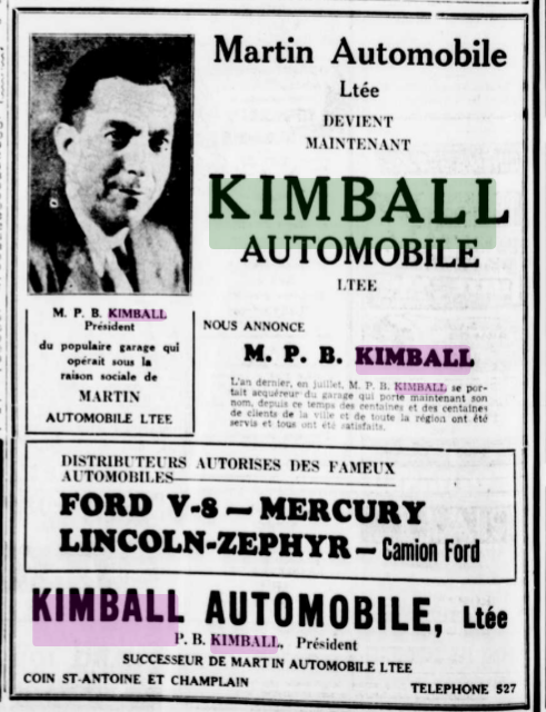 Kimball automobile ltée Kimbal12