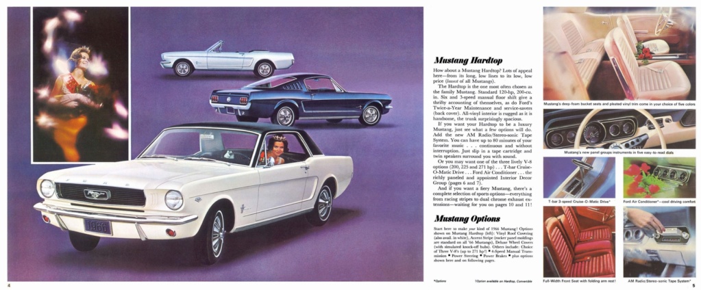 Brochure de vente Mustang 1966 en anglais (Édition US 8-65) N_196611