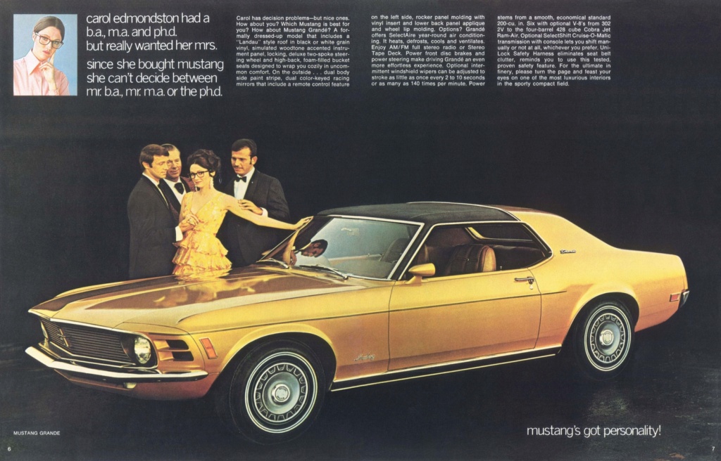 Brochure de vente: Mustang 1970 (version anglaise 08/69) N_197014