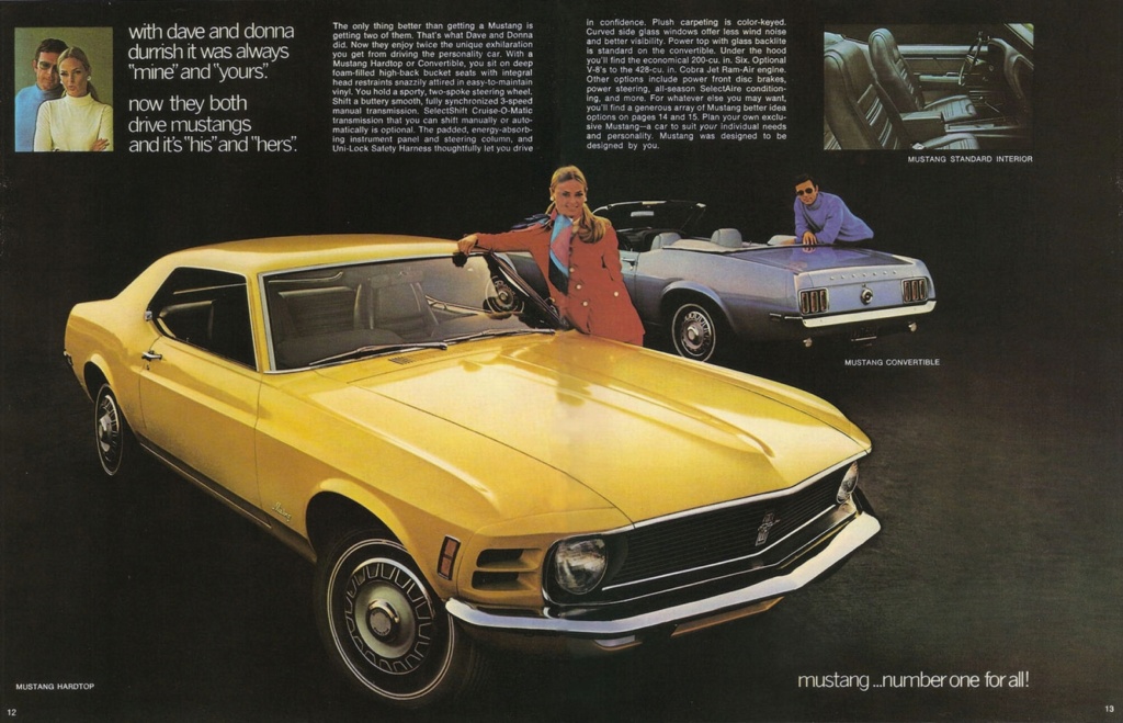  Brochure de vente: Mustang 1970 (version anglaise janvier 1970) N_197026