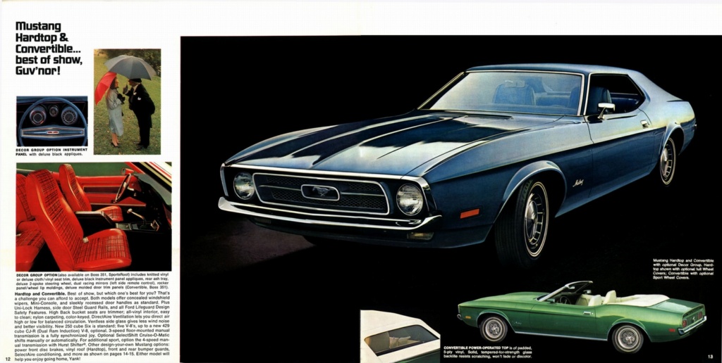  Brochure de vente: Mustang 1971 (version anglaise 08/70) N_197123