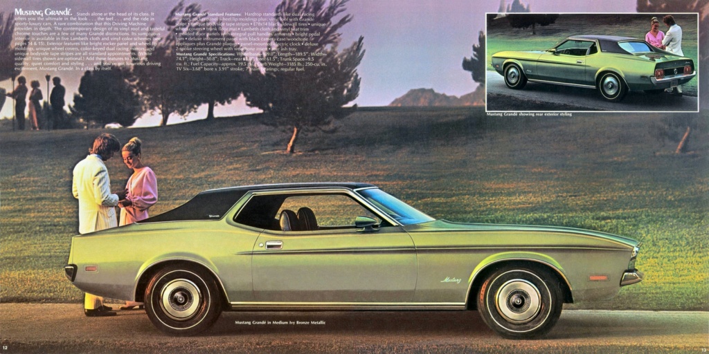  Brochure de vente: Mustang 1972 (version anglaise août 1971) N_197218