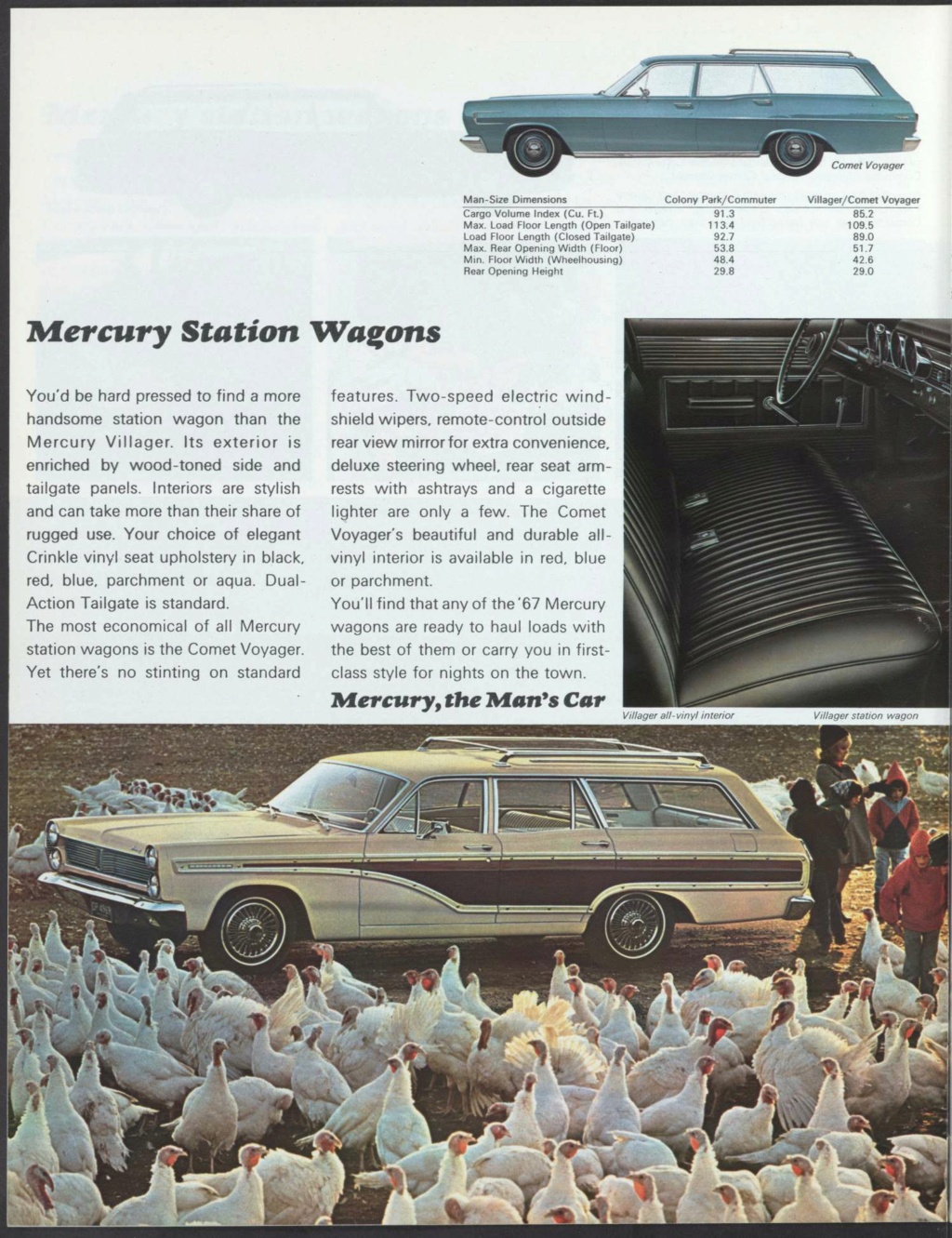 Brochure Mercury 1967, version américaine en anglais Nouv1006