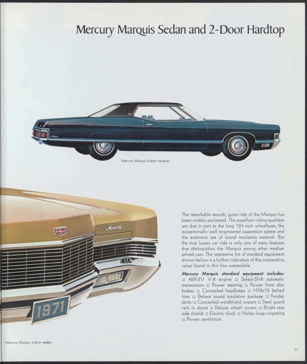 Brochure de vente automobile des Mercury 1971 (en anglais, version Américaine M71-102) Nouv1023