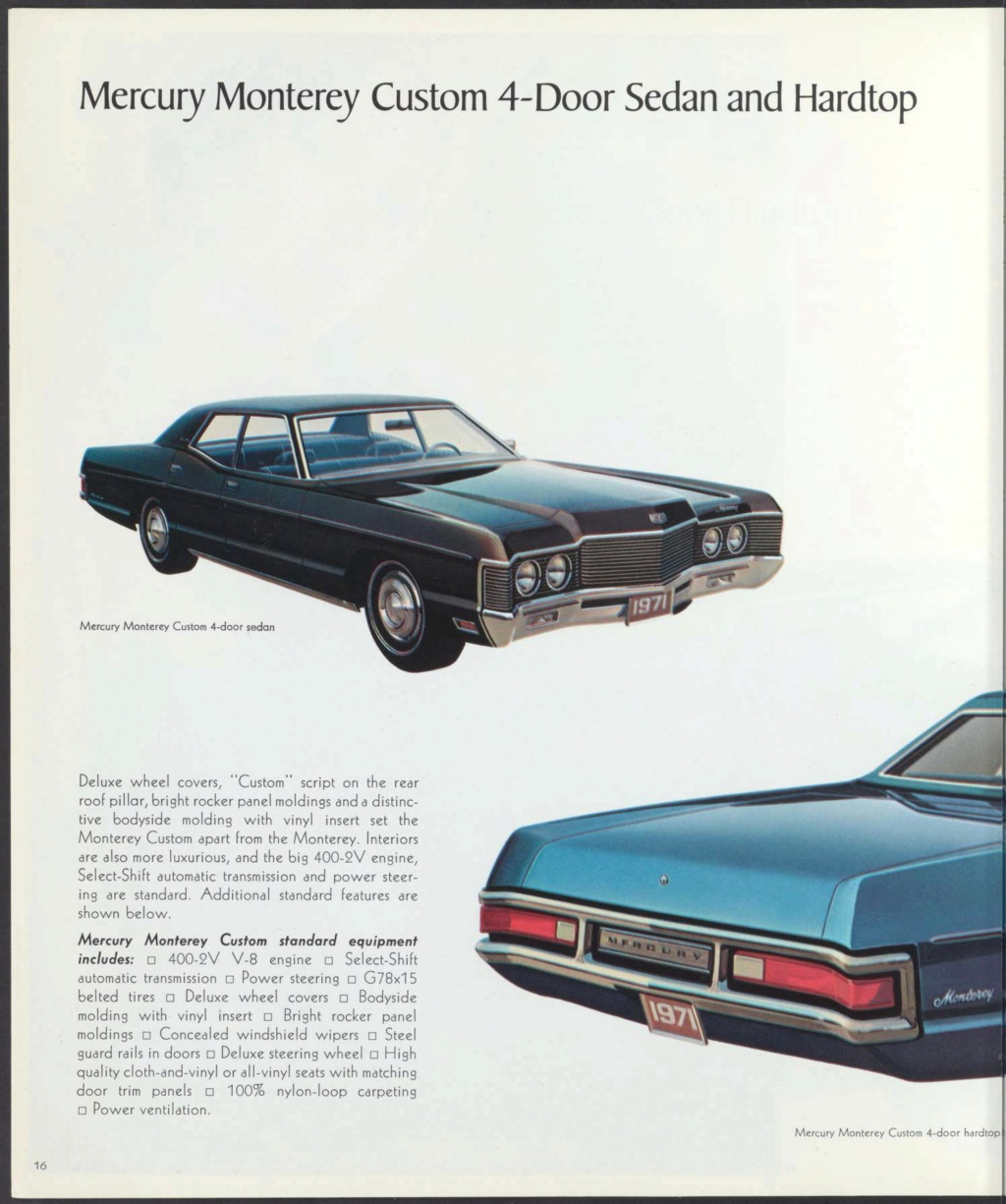 Brochure de vente automobile des Mercury 1971 (en anglais, version Américaine M71-102) Nouv1028