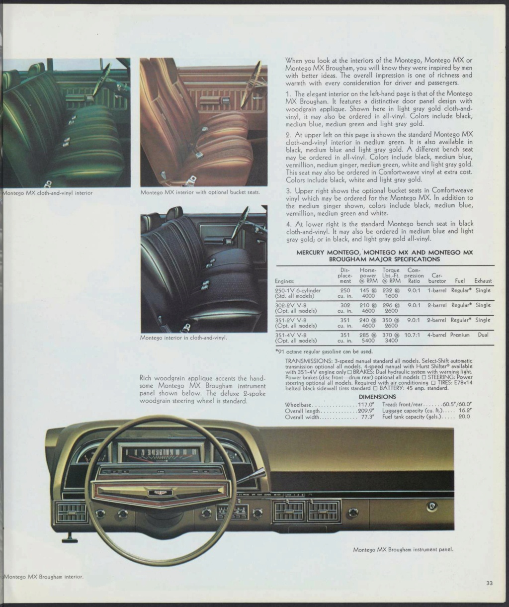 Brochure de vente automobile des Mercury 1971 (en anglais, version Américaine M71-102) Nouv1050