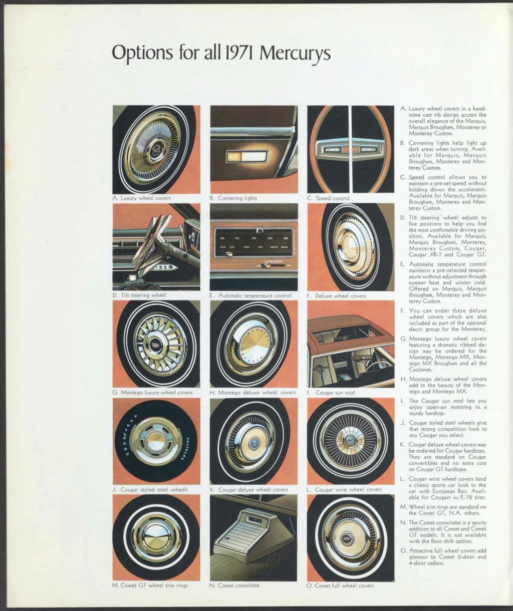 Brochure de vente automobile des Mercury 1971 (en anglais, version Américaine M71-102) Nouv1065