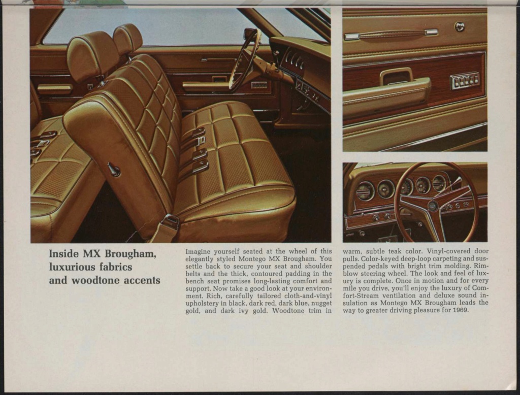 Brochure de vente des Mercury 1969 , anglais américain Nouv1078