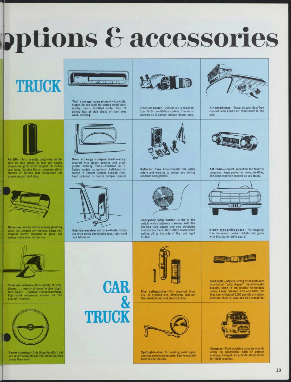 Brochure: 1965 Ford cars & trucks recreational (en anglais) Nouv1116