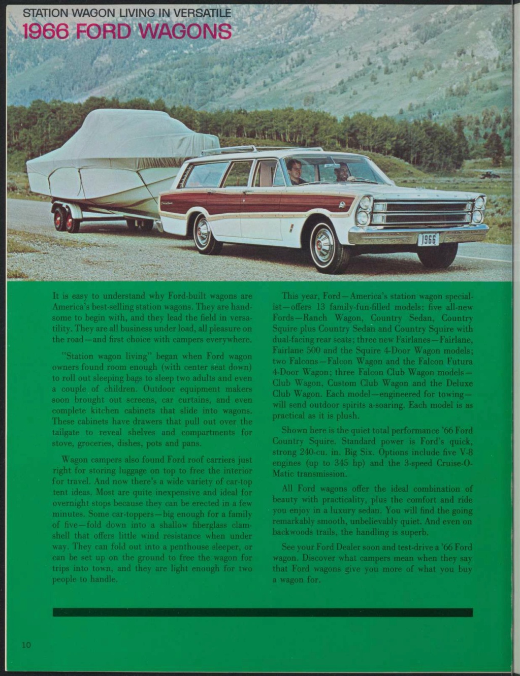 Brochure: 1966 Ford cars & trucks for recreation (en anglais) Nouv1146