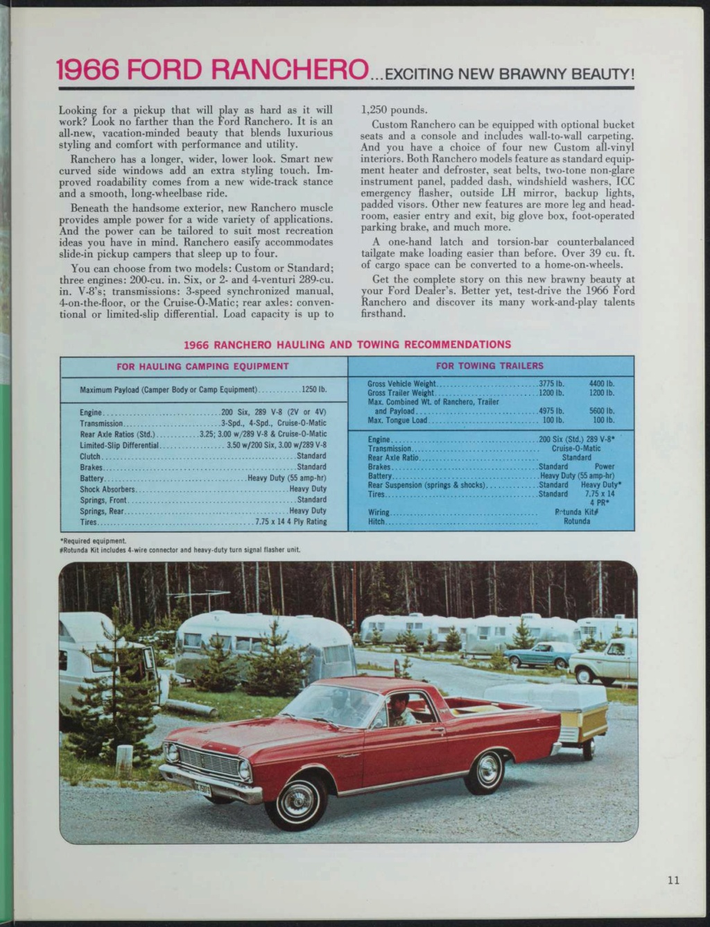 Brochure: 1966 Ford cars & trucks for recreation (en anglais) Nouv1147
