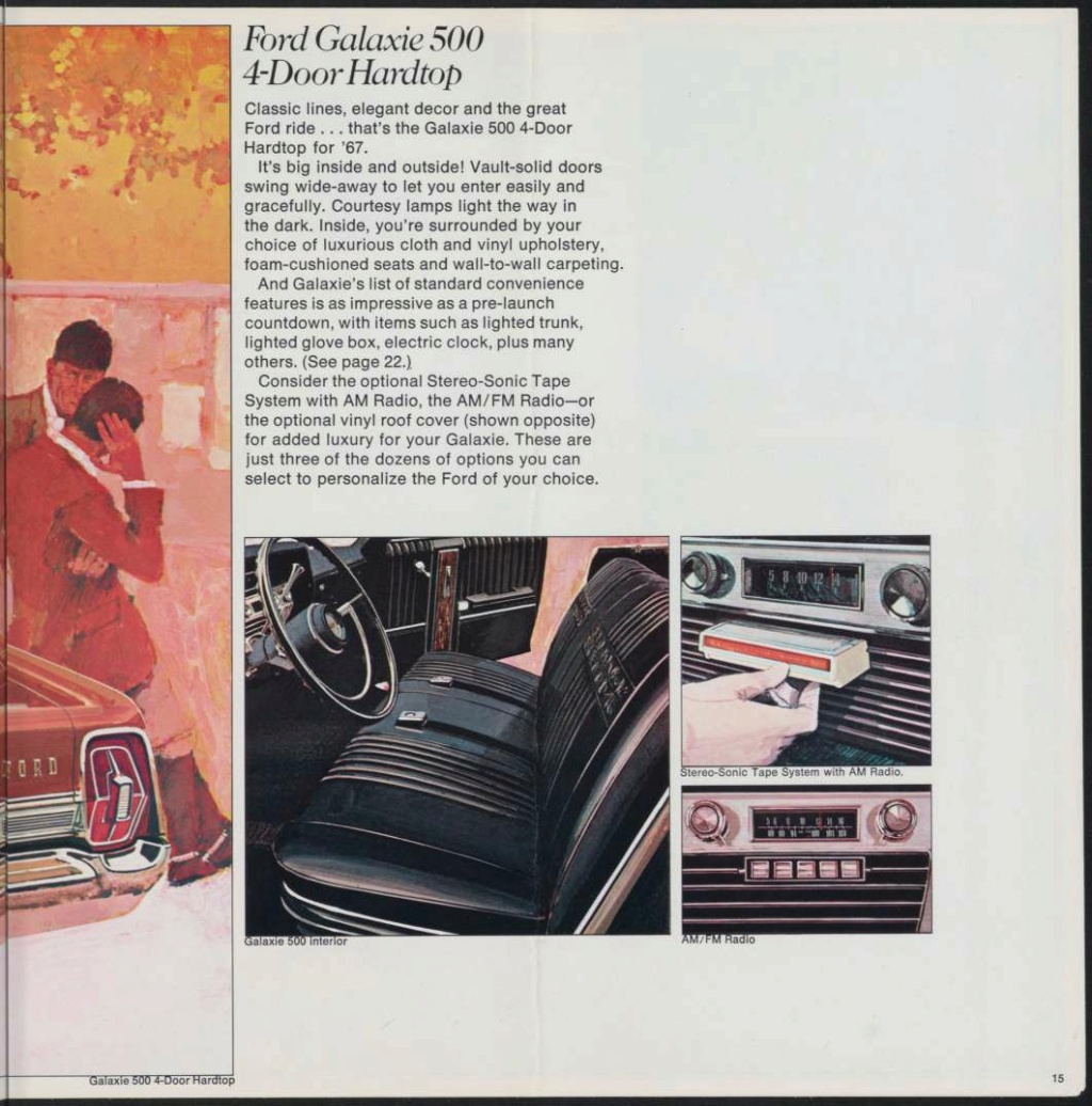 Brochure 1967 Ford LTD - XL - Galaxie 500 (en anglais, version Américaine) Nouv1176