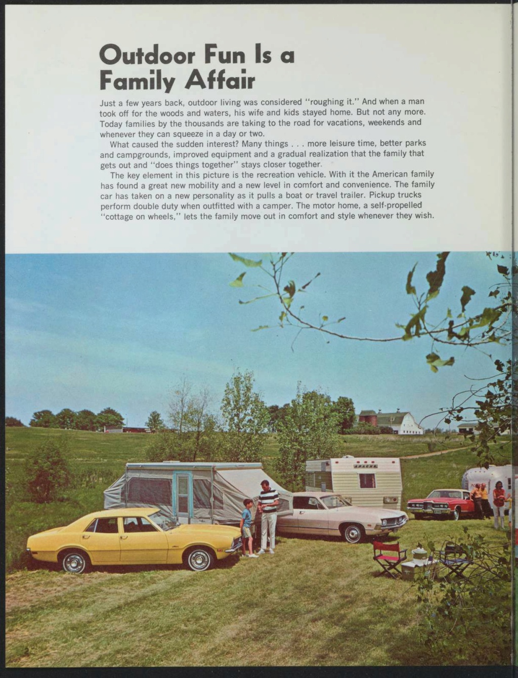 Brochure 1971: Ford recreation vehicule, cars & truck (en anglais) Nouv1300