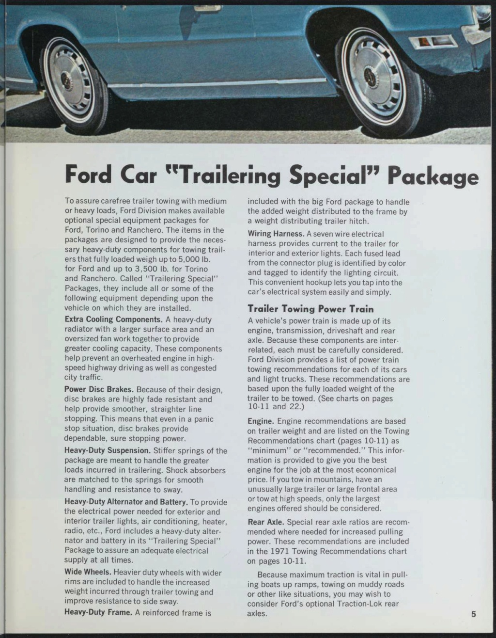Brochure 1971: Ford recreation vehicule, cars & truck (en anglais) Nouv1304