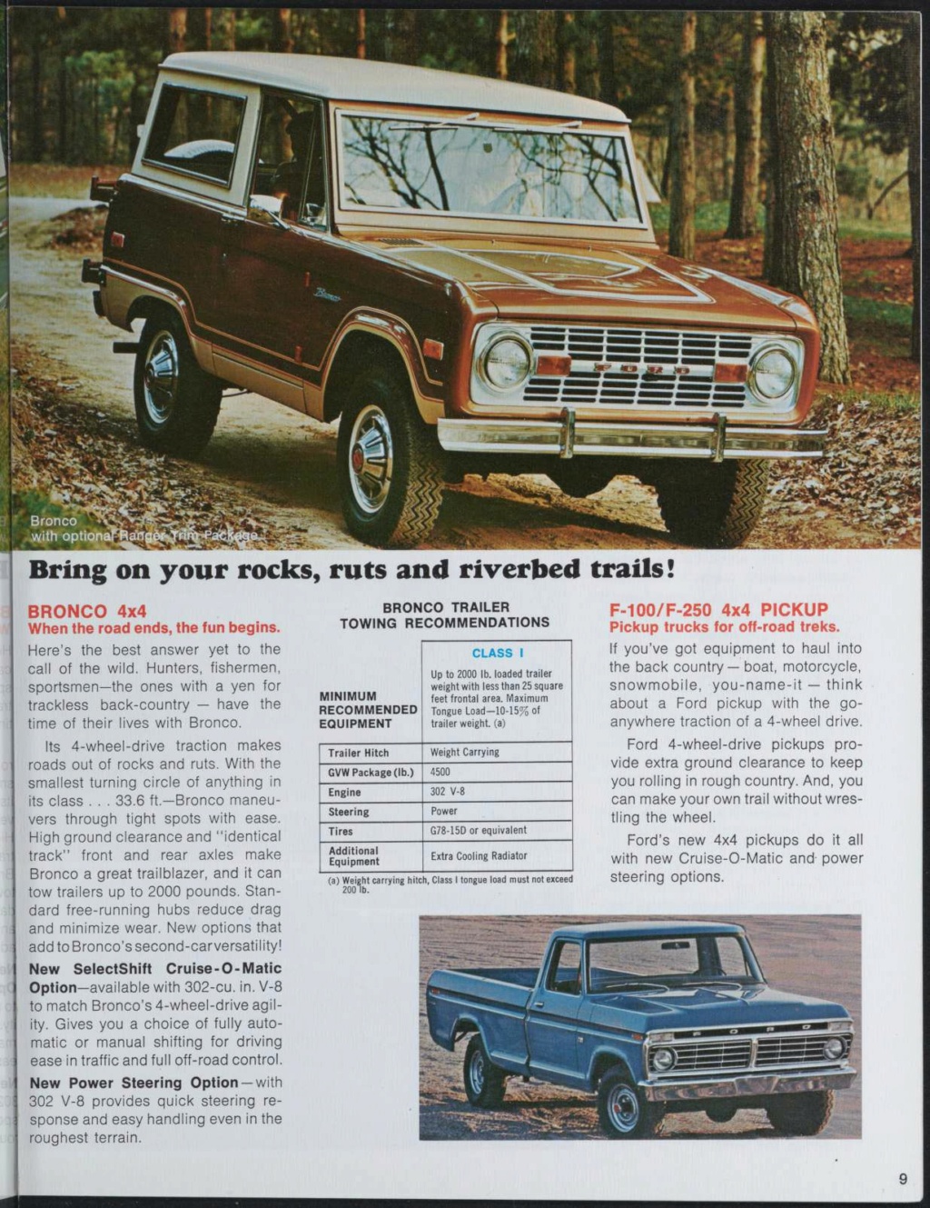 Brochure: Ford vehicules for recreation 73 (en anglais) Nouv1361