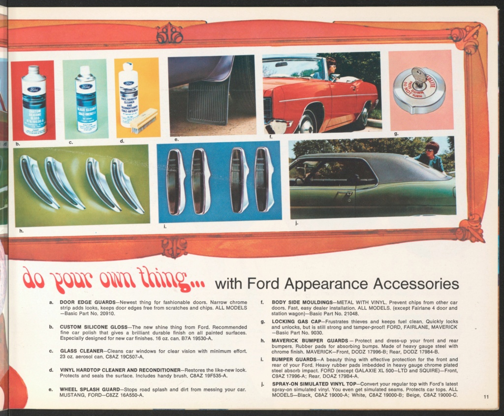Brochure des accessoires Ford de 1970 (en anglais) Nouve342
