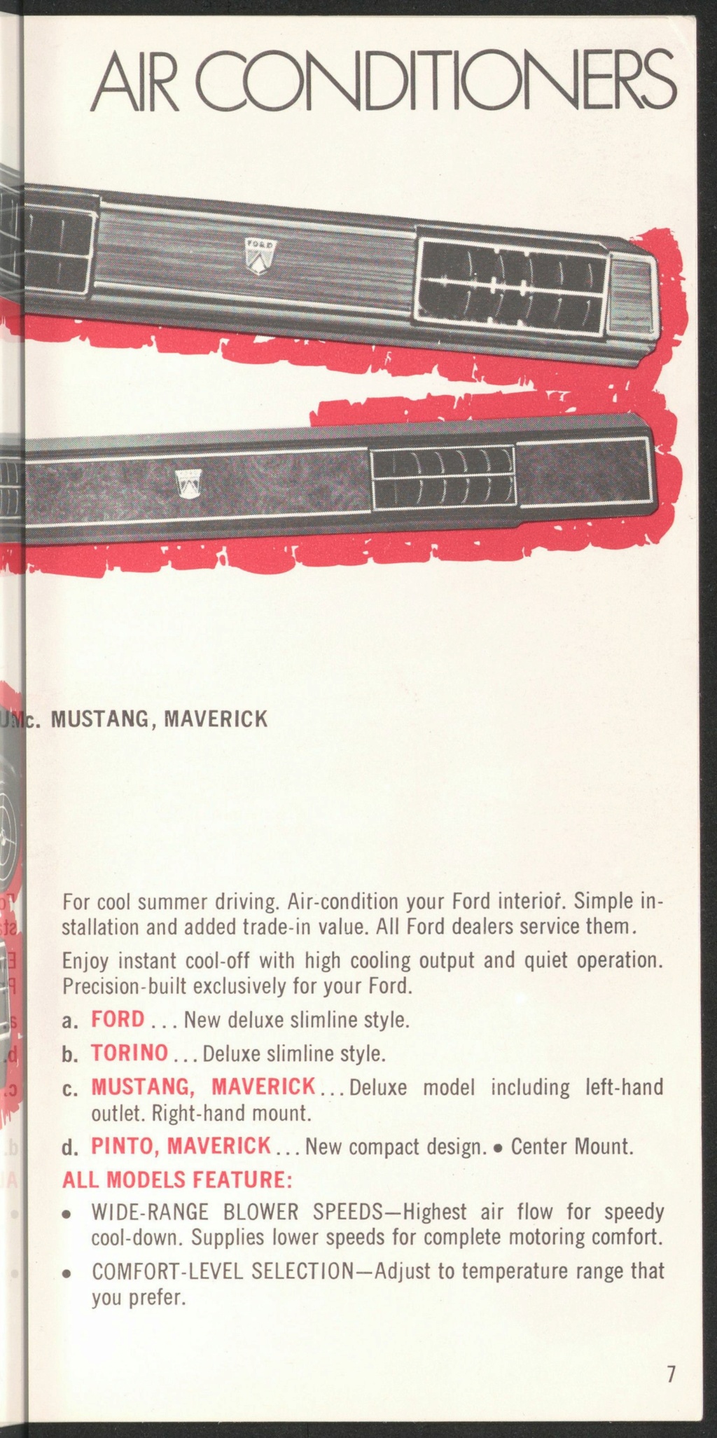 Brochure des accessoires Ford en 1971 (en anglais) Nouve366