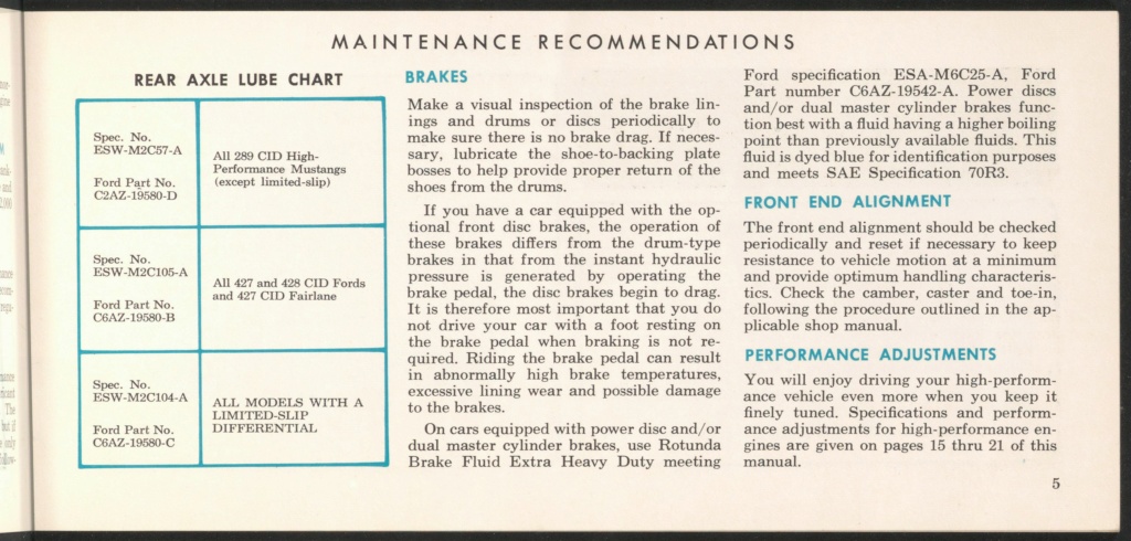 Brochure en anglais, Ford high performance de 1966 Nouve383