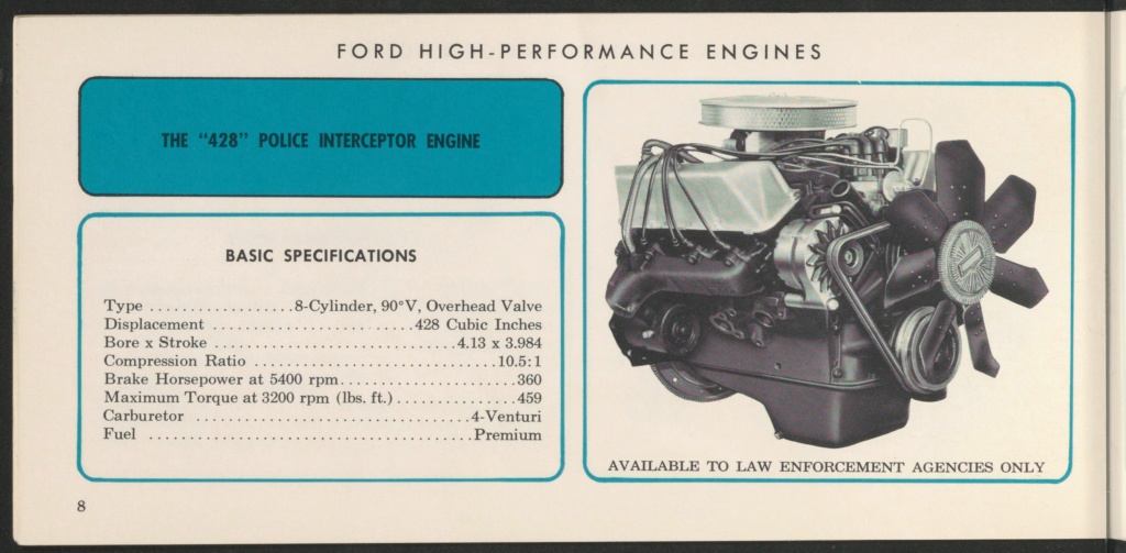 Brochure en anglais, Ford high performance de 1966 Nouve387