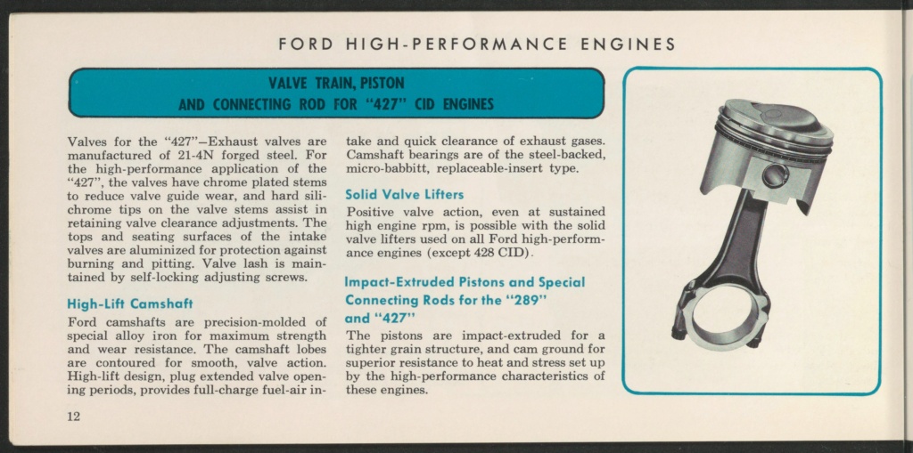 Brochure en anglais, Ford high performance de 1966 Nouve390