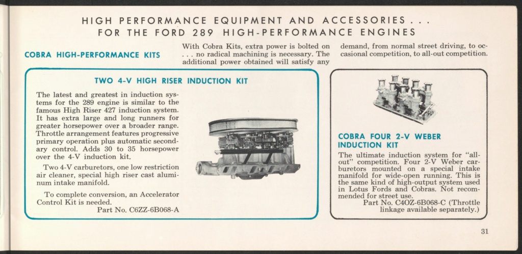 Brochure en anglais, Ford high performance de 1966 Nouve407