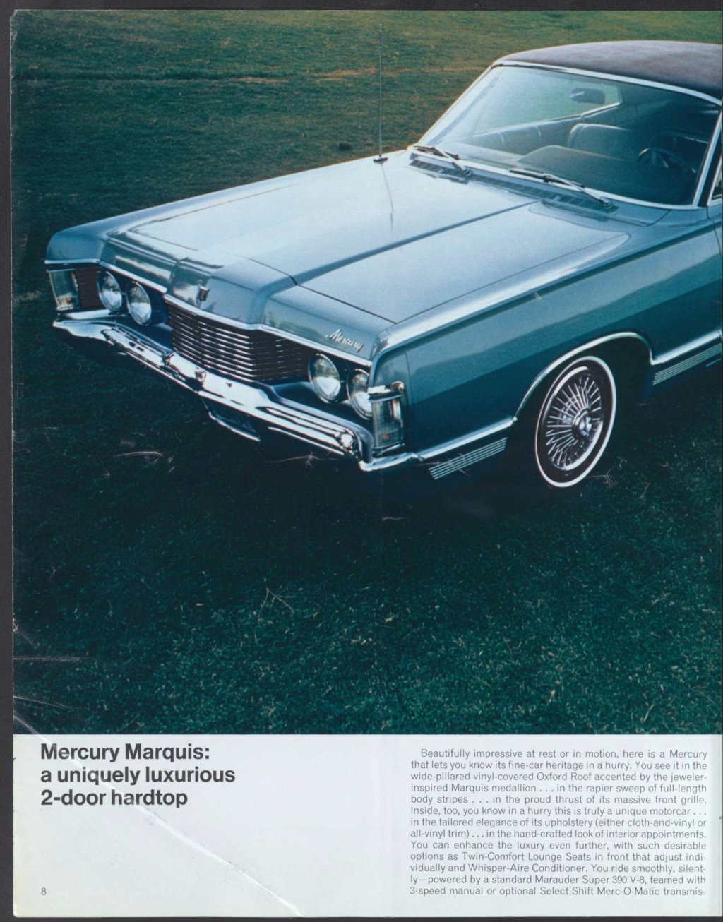 Brochure des produits Mercury 1968 en anglais, version américaine #M100 Nouve430