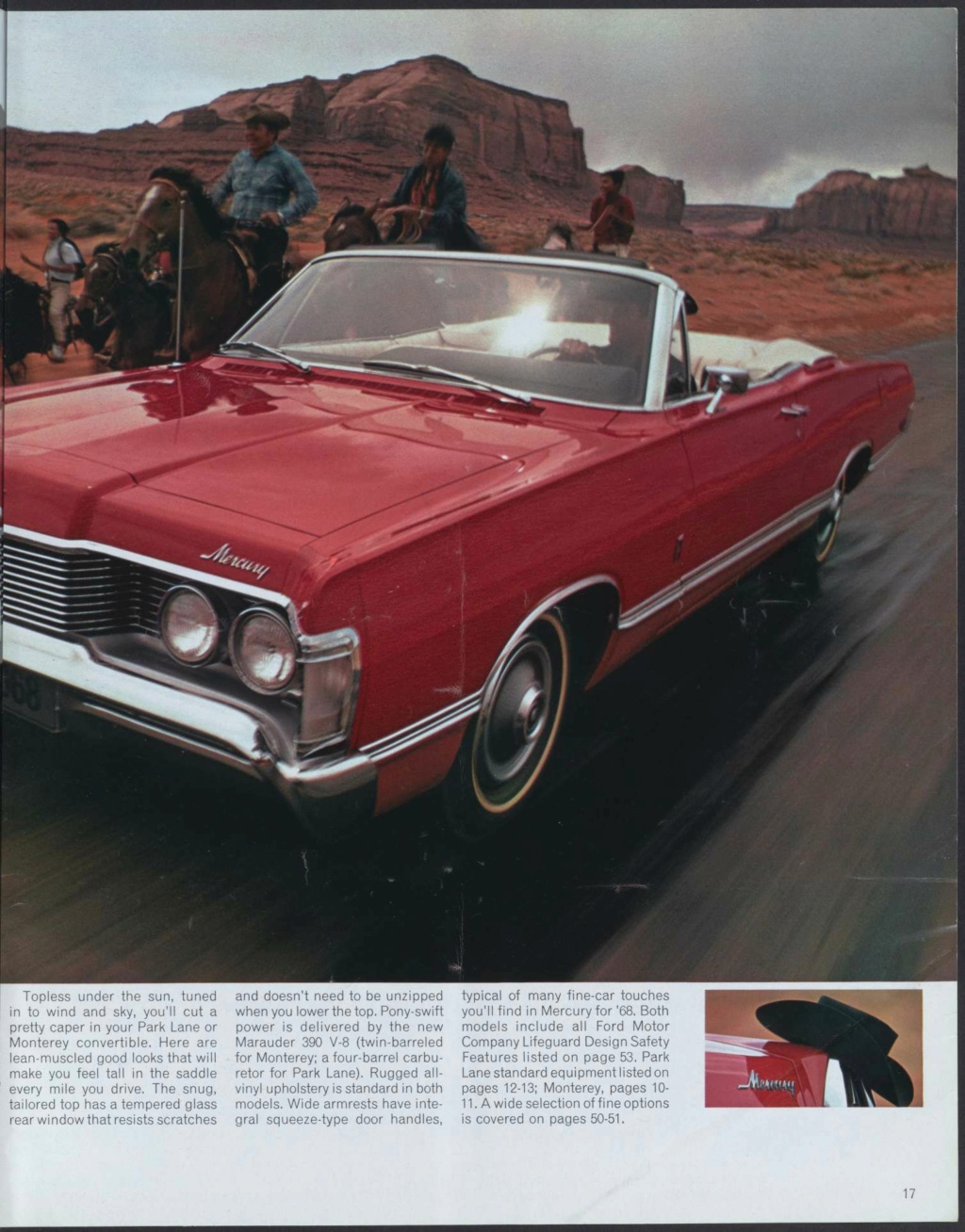 Brochure des produits Mercury 1968 en anglais, version américaine #M100 Nouve437
