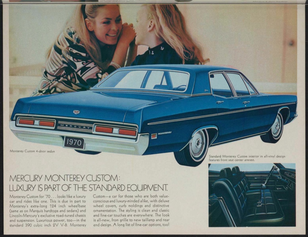 Brochure de vente américaine en anglais, Mercury 1970 Nouve498