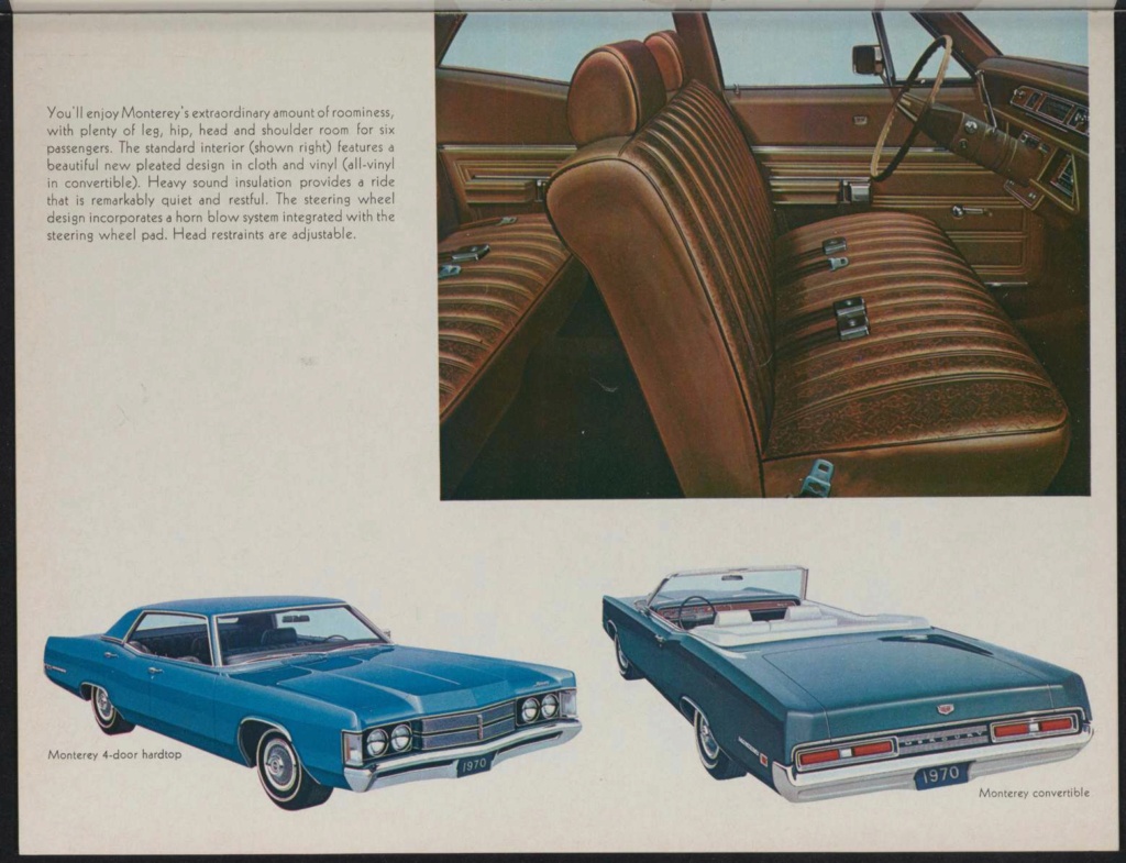 Brochure de vente américaine en anglais, Mercury 1970 Nouve500