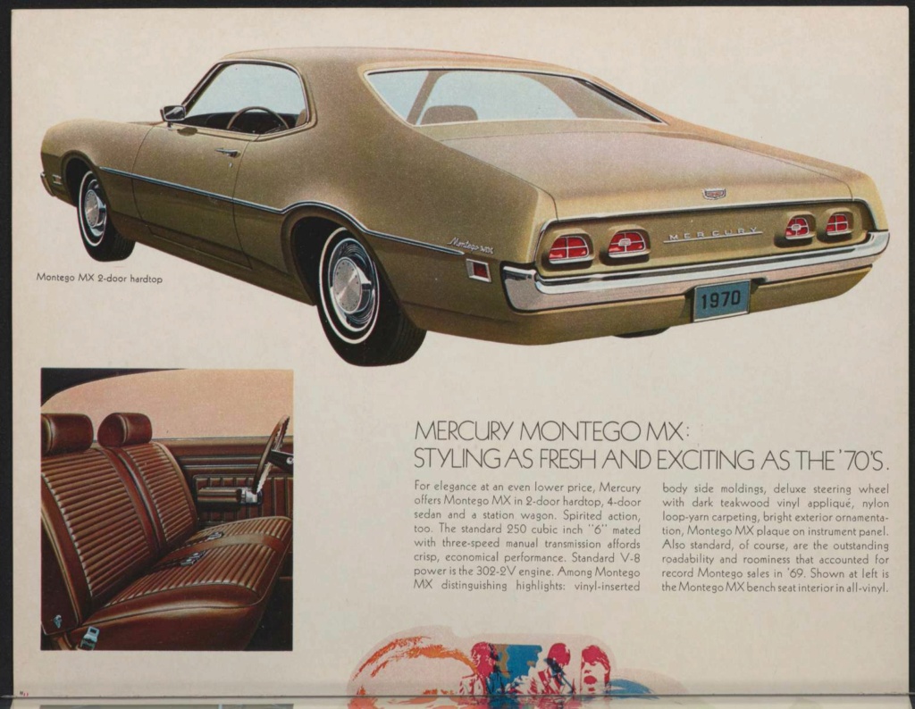 Brochure de vente américaine en anglais, Mercury 1970 Nouve511