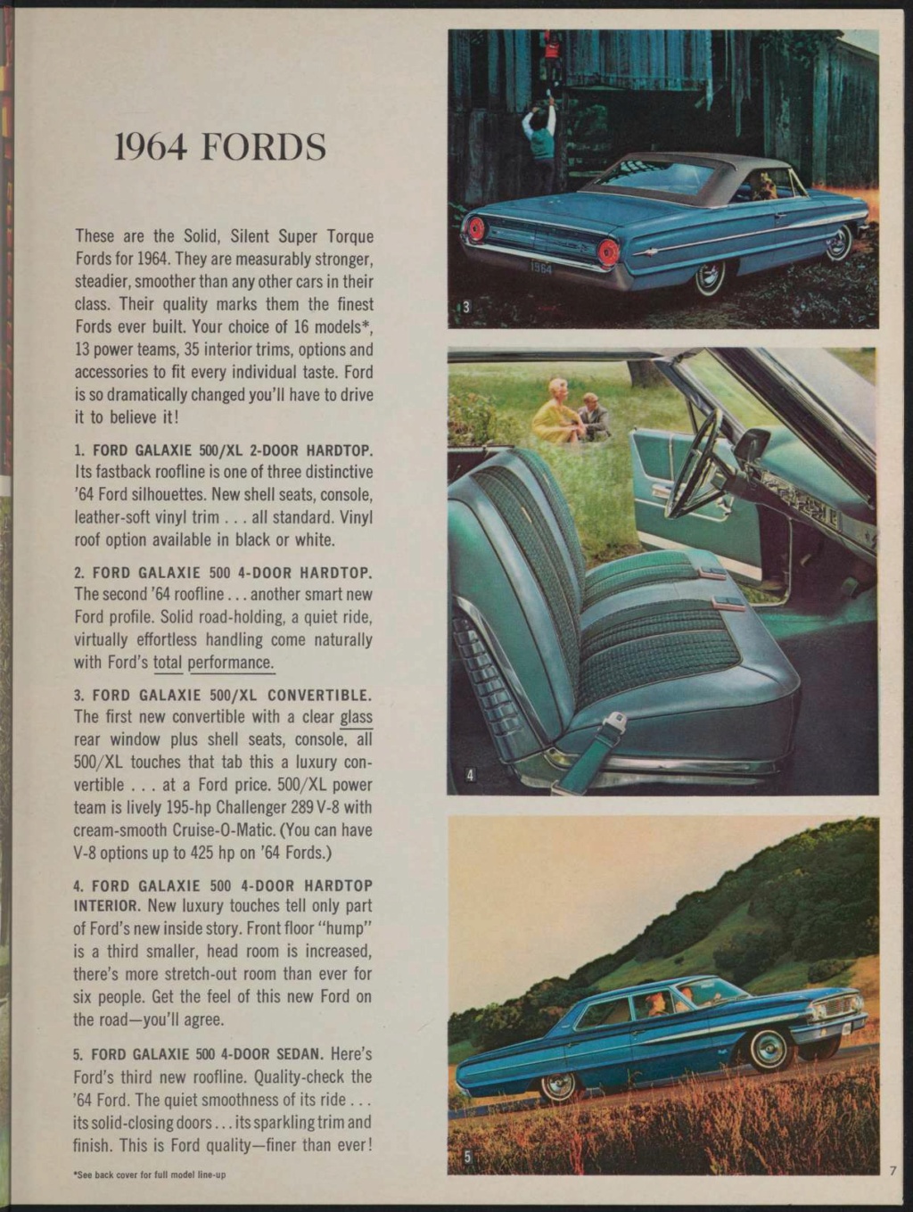 Brochure Ford Total Performance, 1964, en anglais Nouve527
