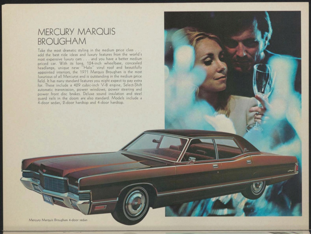  Brochure de vente automobile des Mercury 1971 (en anglais, version Américaine M71-103) Nouve535